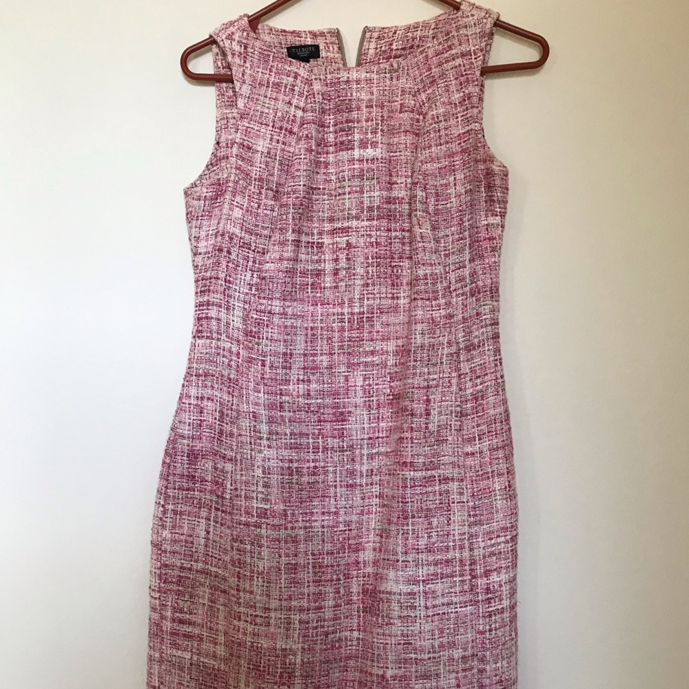 Talbots Pink Tweed Dress